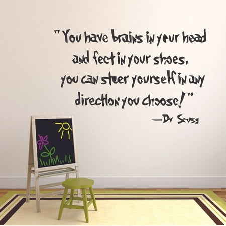 Dr Seuss You Have Brain In Your Head Customized Wall Decal