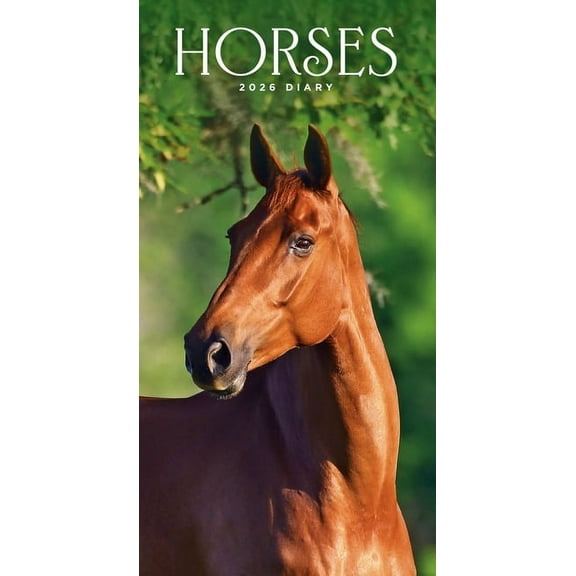 2026 Horses Slim Diary Planner, (Paperback)