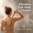 thumbnail image 2 of 2 Pack Extra Long Bamboo Back Scrubber Brush 16 Inches Stiff Bristles for Exfoliating, 2 of 7