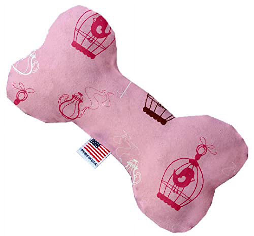 Mirage Pet 1117-SFTYBN10 Pink Whimsy Bird Cages 10 in. Stuffing Free Bone Dog Toy - image 2 of 3