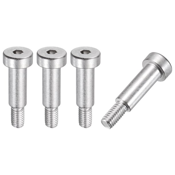 4 Pcs Tornillo de hombro de acero inoxidable 304 M6x1 para maquinaria de moldeo por inyección