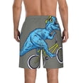 thumbnail image 3 of Bixox Men's Fun Riding Dinosaur printing Casual Classic Fit Short Summer Beach Shorts, 3 of 6