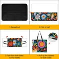 thumbnail image 4 of Cute Colorful Flower Picnic Blanket Waterproof Outdoor Beach Blanket Hand-held Pad Suitable for Travel, Camping, Beach, Family Gatherings, 4 of 8