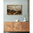 thumbnail image 4 of Drsoum Landscape Framed Canvas Wall Art Vintage Classical Seaside Path Wilderness Prints Modern Kitchen Bathroom Office Decor - 16x24in Natural Framed, 4 of 5