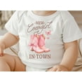 thumbnail image 2 of New cowgirl in town Baby Bodysuit ,Funny New Born New Parent Baby Onesie®, New Mom Gift, Baby Shower Gift , Short Sleeve Tee Bella, 2 of 9