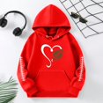 thumbnail image 2 of kpoplk Girls Hoodies Cute Graphic Printed Long Sleeve Pullover Sweatshirts Preppy Clothes 10-12 Years,Red, 2 of 4