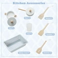thumbnail image 3 of OLAKIDS Kid Kitchen Playset, Toddler Wooden Pretend Cooking Set with Realistic Light & Sound, Stove, Sink, Microwave, Storage Cabinet, Play Kitchen Toy Set for Children Boys Girls (Pastoral), 3 of 9