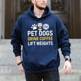 thumbnail image 5 of Pet Dogs Drink Coffee Lift Weights Gym Workout – T-Shirt / Hoodie / Sweatshirt – Fitness Enthusiast – Dog Lovers, 5 of 6