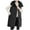 Black, variant on Htigea Puffer Vest for Women Sleeveless Quilted Hooded Winter Coats Zip Long Puffer Jacket Warm Outerwear with Pockets Black,L