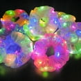 thumbnail image 3 of 20Pcs Light Up Scrunchies with 12Pcs Satin Elastic Hair Bands, LED Hair Ties for Women & Girls, Glow in the Dark Party Supplies Christmas Party Favor Festival Rave Accessories for Neon Glow Party, 3 of 12