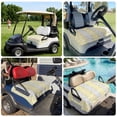 thumbnail image 6 of Golf Cart Seat Covers for 2 Seater,Yellow Grey Botanical Microfiber Cart Seat Towel Blanket,Pastoral Spring Summer Leaf Aesthetics Absorbent NonSlip Bench Seats Protector for Golf Course 51"x31", 6 of 9
