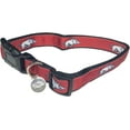 thumbnail image 3 of Brand New Collegiate Arkansas K9 Dog Collar W/ Round Metal Tag, Nylon, Official School Colors, 1 Inch Wide, Large - 12-20 In. Long, 3 of 3