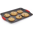 thumbnail image 3 of Nonstick Baking Pan, 3 Piece Set with Silicone Handles (3 Sizes), 3 of 6