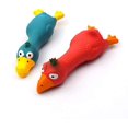 thumbnail image 3 of 3 juguetes chirriantes para perros, juguetes pequeños de pollo chillón, de 16.7 cm de largo, de goma suave, para masticar molares, para cachorros pequeños y medianos., 3 of 5