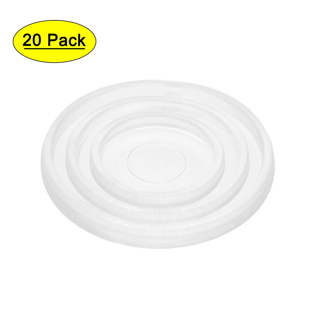 Uxcell Soft PVC 24mm x 2mm Bumpers Cylindrical Pads for Glass Table Top
