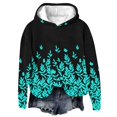 thumbnail image 4 of Rbaofujie Sweat à Capuche pour Femmes Imprimé Décontracté Col Rond Manches Longues Haut Ample Chandails en Molleton à Capuche Bleu Ciel Pull Halloween, 4 of 4