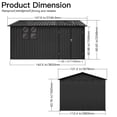 thumbnail image 4 of Aukfa 12FT x 10FT Outdoor Storage Shed, Metal Shed Storage with Window, Roof Slope Tool Shed with Door and Padlock for Backyards, Patio Lawns and Outdoor, Black, 4 of 8