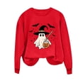 thumbnail image 5 of Halloween Sweatshirts for Women Cute Ghost Pullover Top | Fall,Spooky Season,Soft,Long Sleeve,Casual, 5 of 6