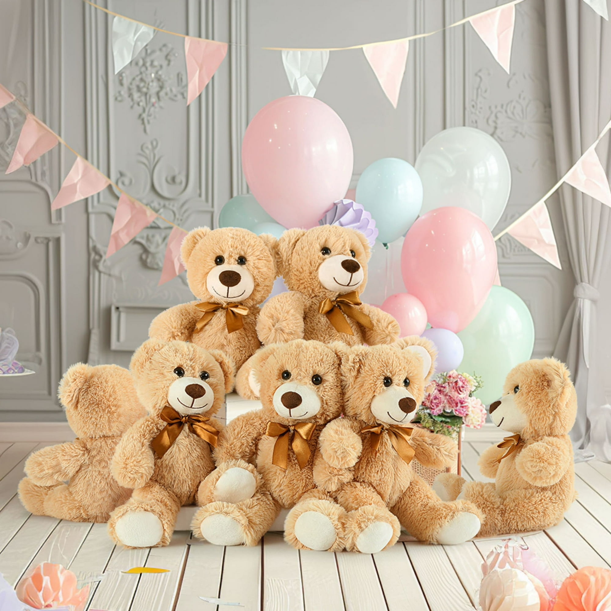 MaoGoLan 7 Packs Teddy Bear Stuffed Animals 14'' Bulk Teddy Bear Plush Toy
