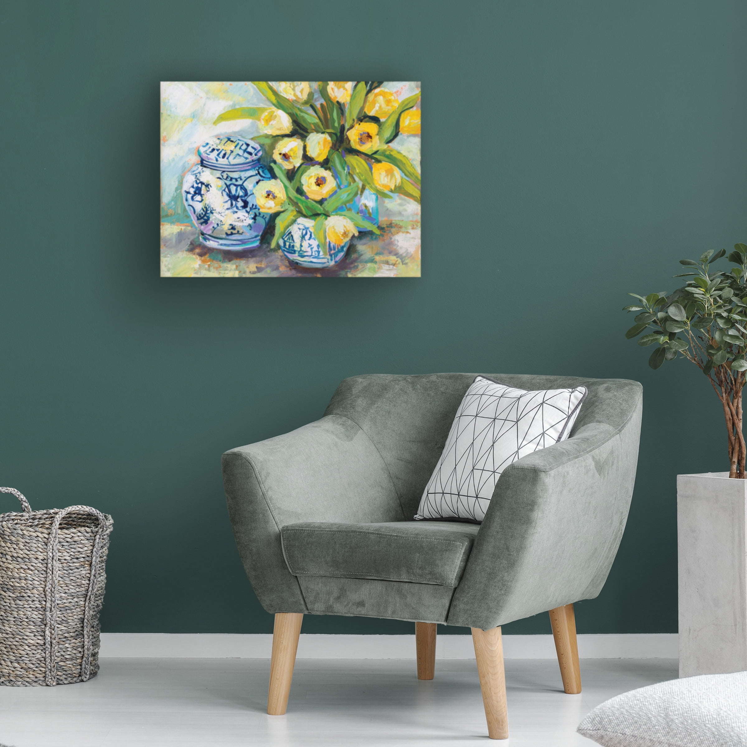 Jeanette Vertentes 'Tulips Chinoiserie' Canvas Art