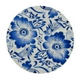 thumbnail image 2 of Nawypu Porcelain Style Traditional Pattern Colors Table Cover for Kitchen and Dining Room Flower Leaves Outdoor Round Table Cover Waterproof Round Table Top Covers Tables Blue, 2 of 7