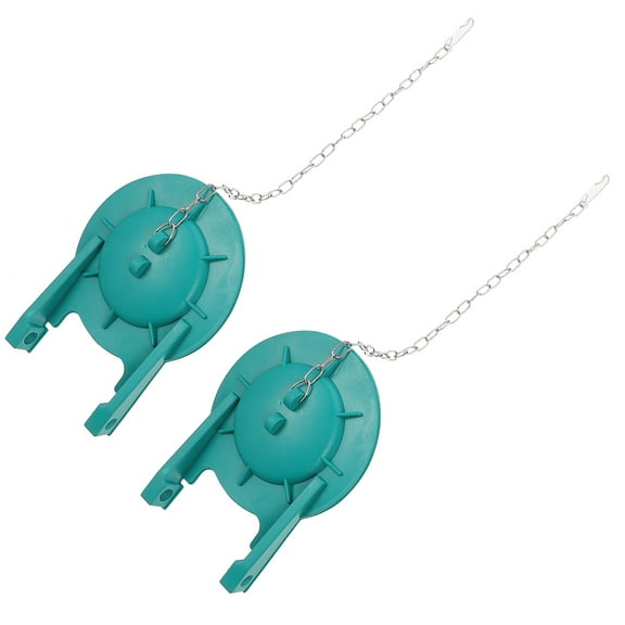 Raindrops Toilet Flapper with Chain for Home Bathroom in Red Rubber Material Easy to Install 2 Pieces