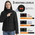thumbnail image 2 of SAVIOR HEAT Heated Jacket Coat for Women, 5-Zone Carbon Fiber Heating with Dual Control, Windproof and Splash Resistant, 2 of 10