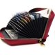 thumbnail image 2 of Women's Wallet Genuine Leather Men's Wallets RFID Blocking Card Large Capacity Checkbook Holder Coins Red, 2 of 5