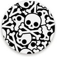thumbnail image 2 of FREEAMG Cartoon Skull Coasters for Drinks Set of 2, Absorbent Ceramic Drink Coaster with Cork Base for Wooden Coffee Table, Cool Housewarming Gift for Home Decor, 2 of 5