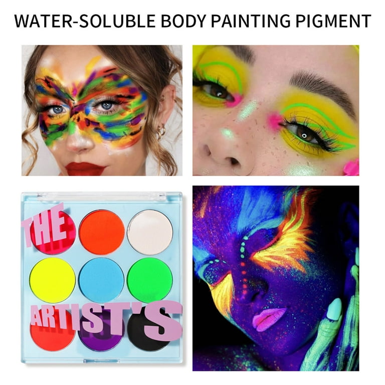 FPKIT1 Professional Water Activated Smudge proof Face Body Paint kit Makeup  in Carnival Party Festival Makeup