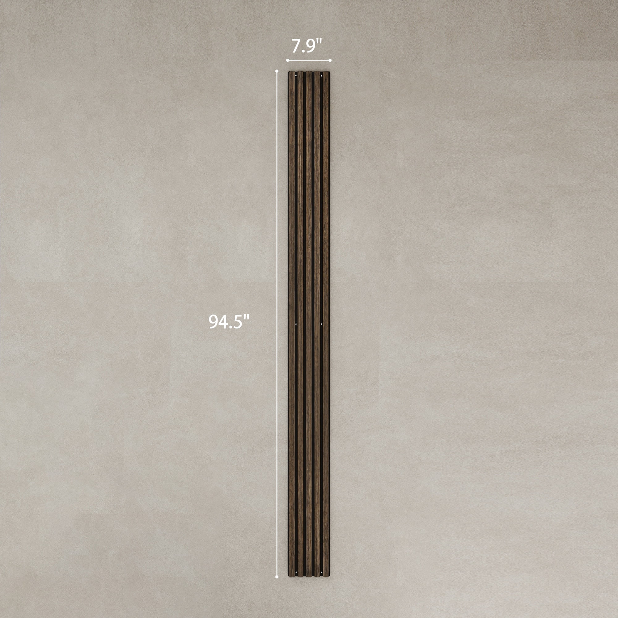 HOMCOM 95" x 8" Wood Wall Panels, 4 Pack Slat Acoustic Panels, Walnut