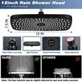 thumbnail image 6 of IUSU 12 inch Rain Shower Head, 8-Setting High Pressure Shower Head with Handheld and Hose Black, 6 of 11