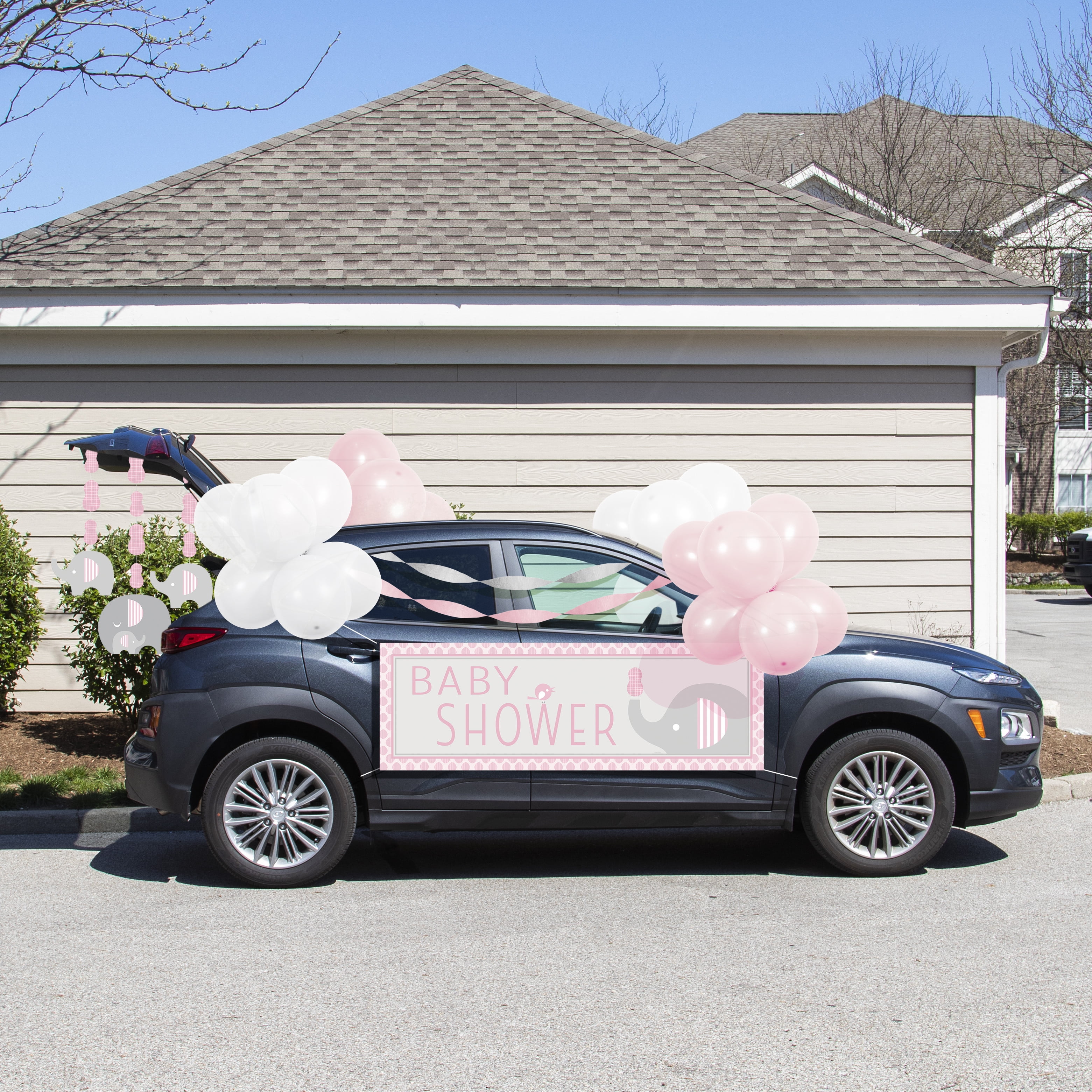 Elephant Girl Baby Shower Car Parade Decorations Kit