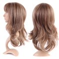 thumbnail image 2 of Perruque Synthétique Bouclée Longue avec Franges Perruques Cheveux Courts Perruques Résistant à la Chaleur Pleine Tête Perruque Complète pour les Femmes Blondes, 2 of 4