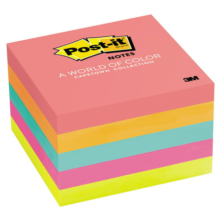 Post-it Original Sticky Notes 5 Ct., 3in. x 3in Cape Town (Best Sticky Note Widget Android)