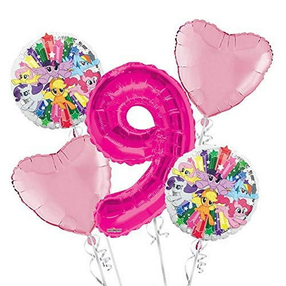 My Little Pony Balloon Bouquet 5 pc, 9th Birthday, | Viva Party Balloon Collection