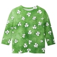 thumbnail image 4 of COM1950s Jour de la Saint-Patrick, Haut Décontracté en Forme de Cœur à Manches Trois-Quarts et Col Rond pour Enfants, Jour de la Saint-Patrick pour Enfants, 4 of 9