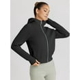thumbnail image 5 of Womens Zip Up Hoodies Jackets Cropped Sweatshirts Fleece Fall Outfits Casual Comfy Y2k Tops Winter Clothes Black L, 5 of 9