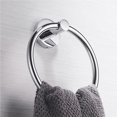 thumbnail image 4 of Ounissouiy Colgador de soporte de anillo de toalla de acero inoxidable cromado montado en la pared baño hogar Hotel Accesorios de baño Ounissouiy HA020098-00, 4 of 6