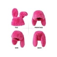 thumbnail image 3 of Deago Y2K Fuzzy Bunny Hat for Women Cute Furry Beanie with Ears Long Rabbit Ears Hat for Festival, Easter, Party (Pink-2), 3 of 8