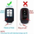 thumbnail image 3 of 2016-2022 for Honda Key Fob Cover, Premium Soft TPU Full Protection Key Fob Case for Honda Accord Civic CRV Pilot Ridgeline Passport Smart Remote Protector (Size B-Ivory), 3 of 14