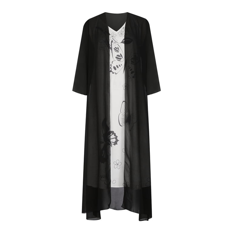 chinese dress ladies CLASSIC BLACK SMOCKED MAXI