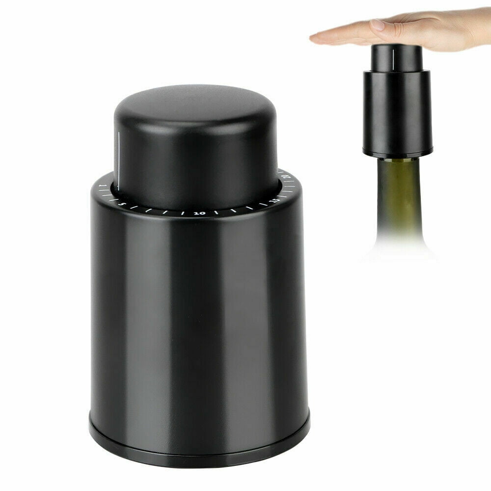 Sealer Cilio Stainless Steel Wine & Champagne Bottle Cap Stopper 2pc Set 