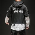 thumbnail image 4 of Men's Fashion Trends Hoodies Hip Hop Patchwork Sweater Hoodie Top, 4 of 5