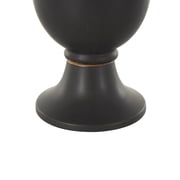DecMode 20 Fluted Urn Shaped Black Ceramic Vase with Arch Handles