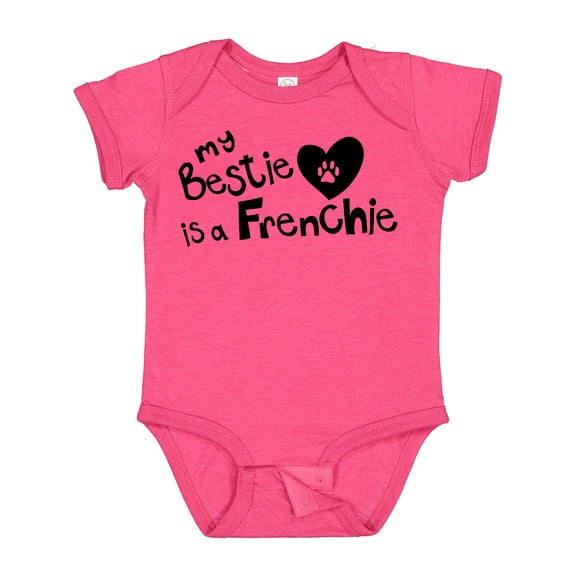 Inktastic Bestie Frenchie Boys or Girls Baby Bodysuit