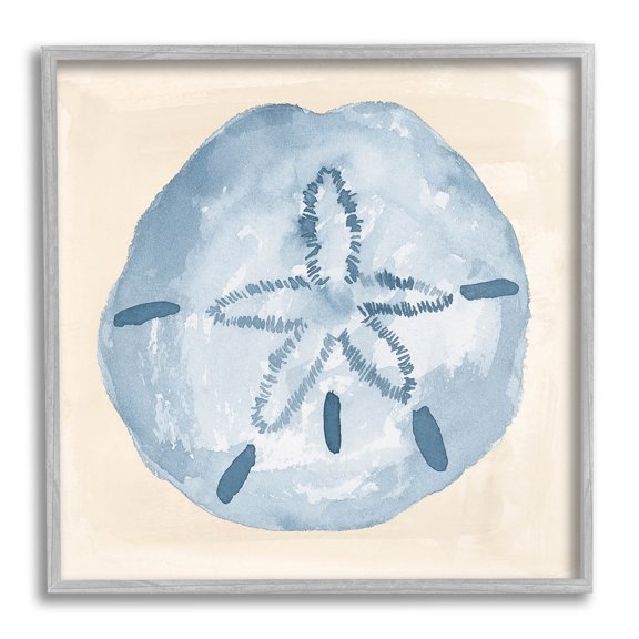 Casual Sand Dollar Beach Life Animals & Insects Graphic Art Gray Framed Art Print Wall Art