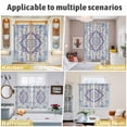 thumbnail image 5 of Blue Purple Boho Kitchen Curtains Window Panels, Vintage Abstract Art Floral Ethnic Tribe Insulated Window Treatment Curtain, Grommet Curtains for Bedroom/Living Room/Bathroom, 2 Piece 52"Wx84"L, 5 of 8