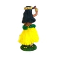 thumbnail image 2 of Hawaiian Hula Girl with Uli Uli Dancing Dashboard Doll with Yellow Skirt from Hawaii 6.5", 2 of 2