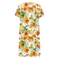 thumbnail image 4 of Yotami Women's Boho Dress Summer Midi Dress Short Sleeve Crew Neck Floral Print Dress for Everyday, 4 of 4
